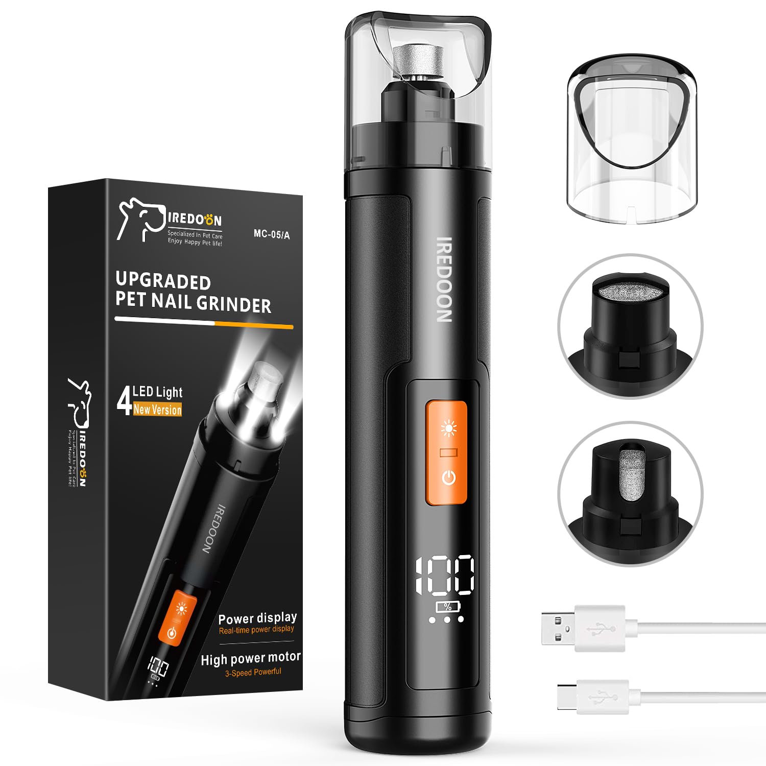 Pet Nail Grinder Black